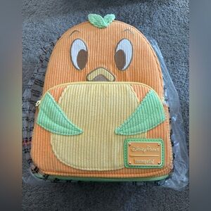 Loungefly Disney Parks Orange and Green Bird Backpack